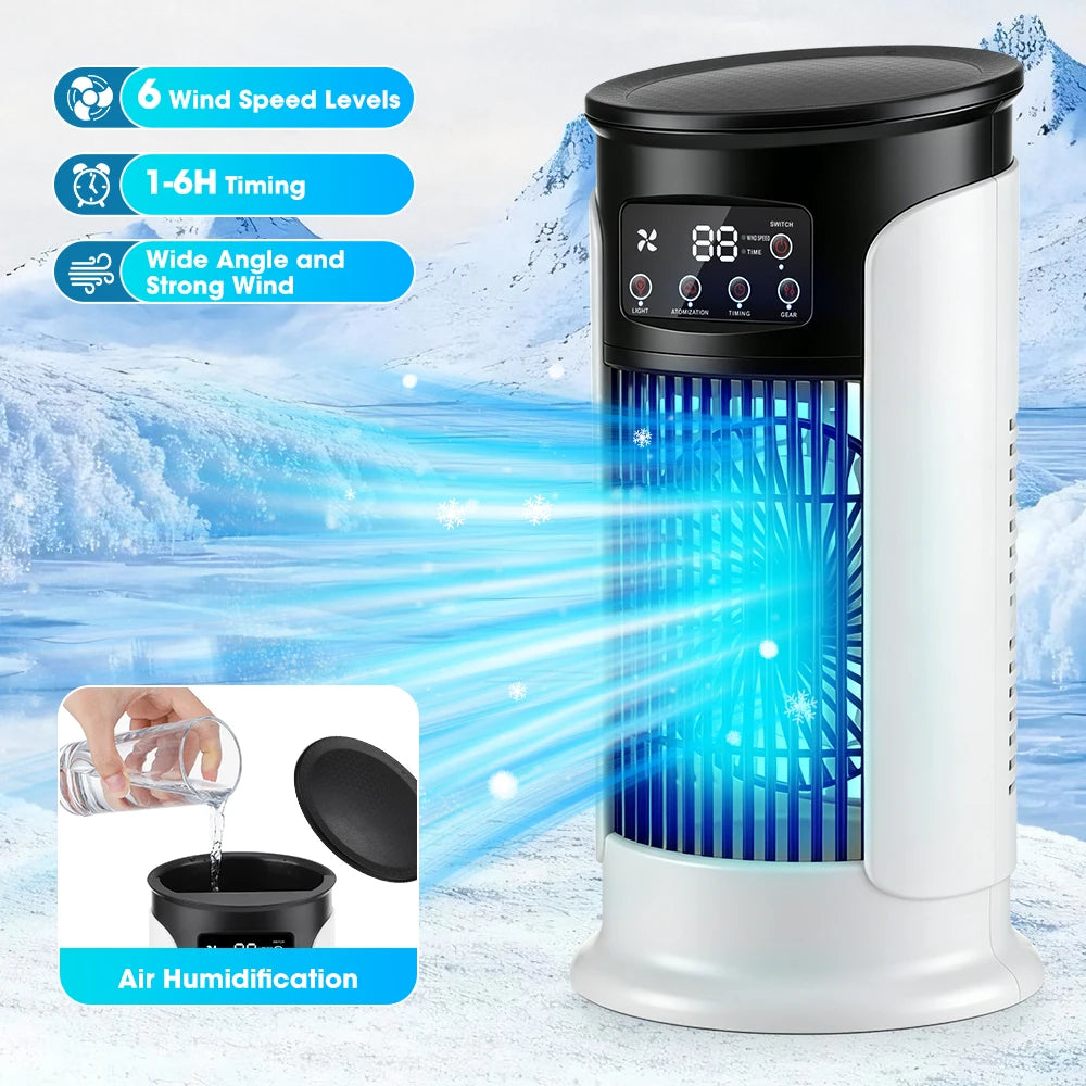 Portable Desktop Air Cooler with Six Speed Settings