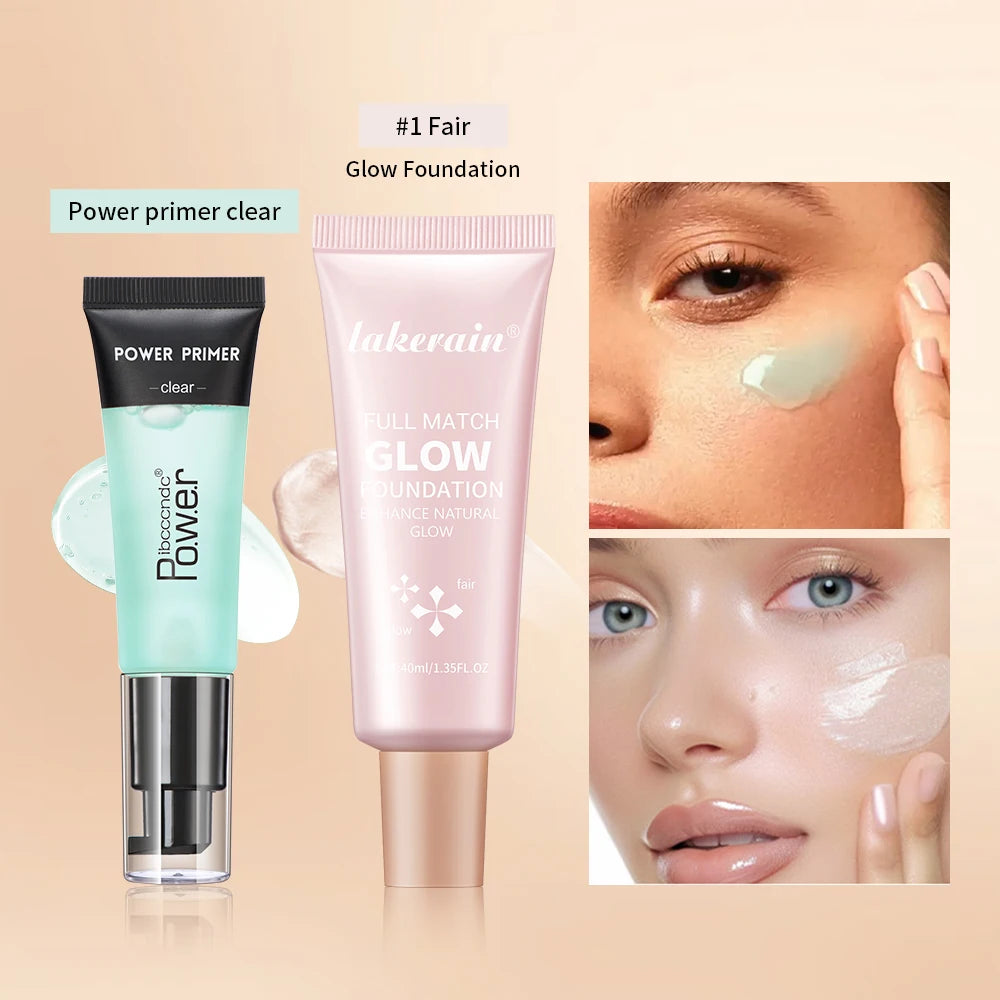 Makeup Primer and Glow Foundation Set for Radiant Skin - 7