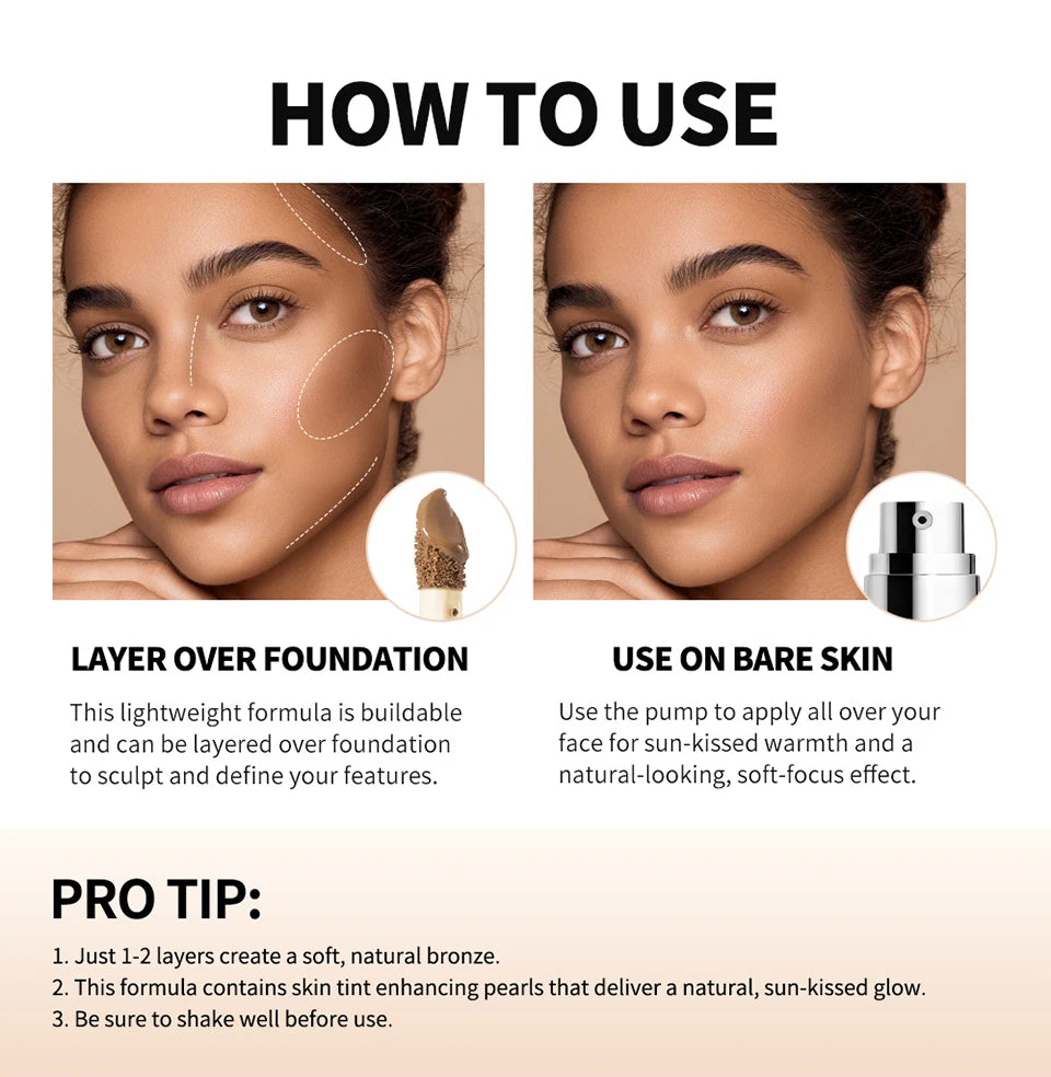 Multi Use Bronzing and Shaping Serum for Natural Sun Kissed Glow