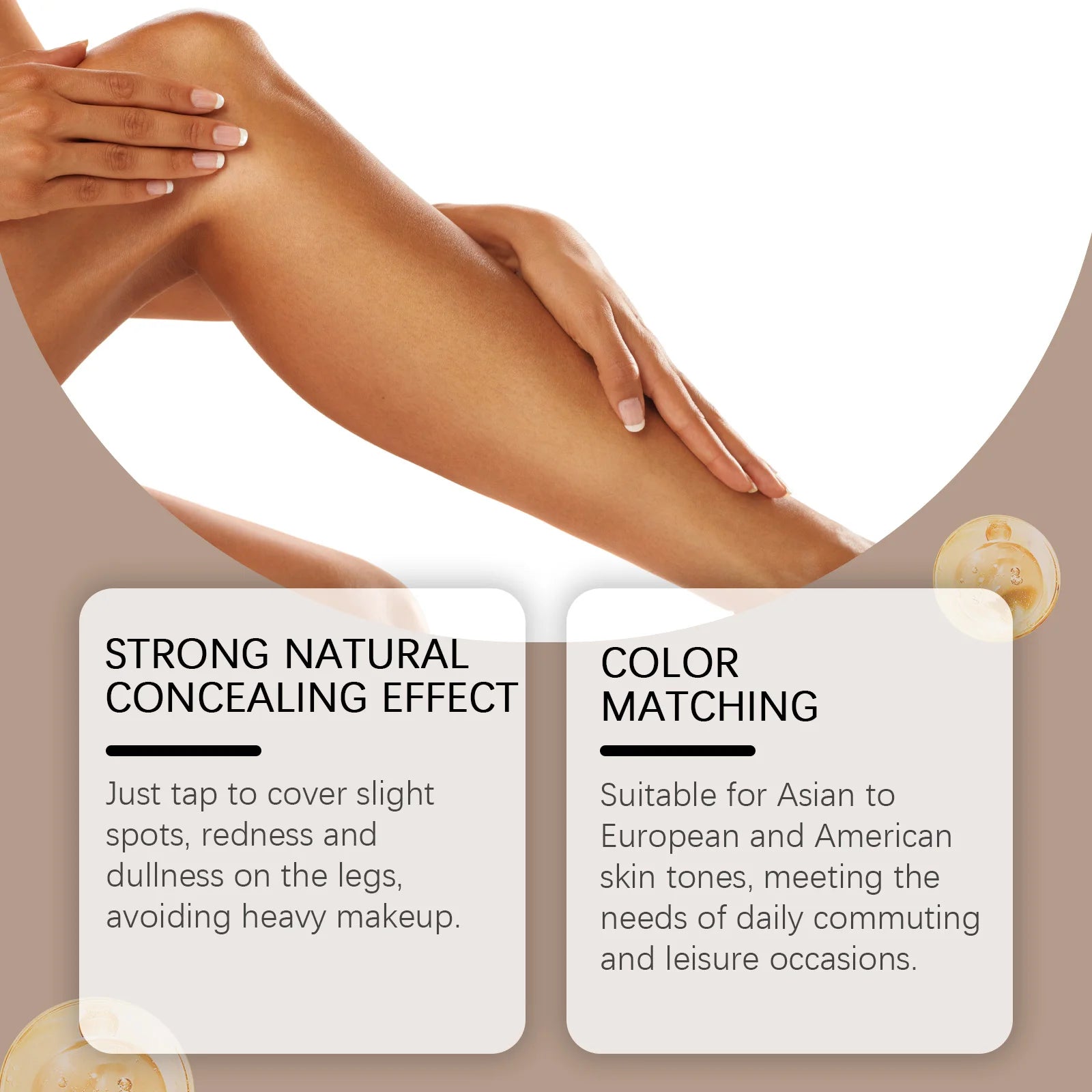 Waterproof Leg Foundation Cream for Flawless Coverage - 4