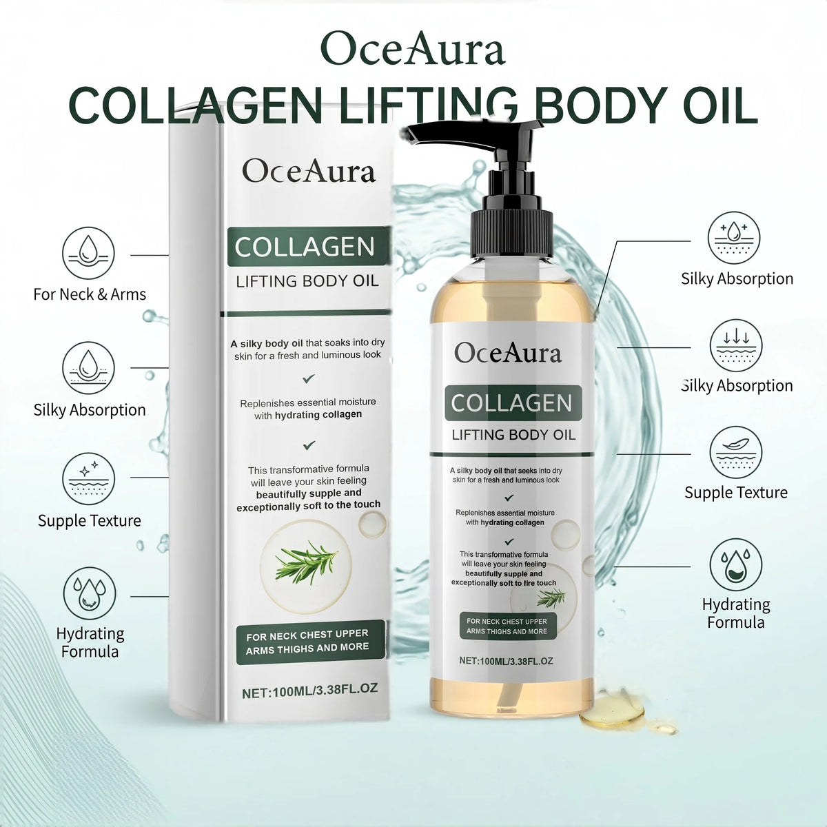 Collagen Body Firming Massage Oil for Smoother Skin