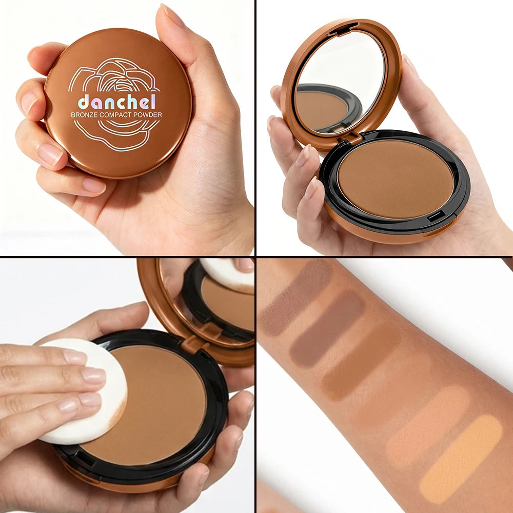 Matte Bronze Compact Powder for Flawless Buildable Coverage - 6