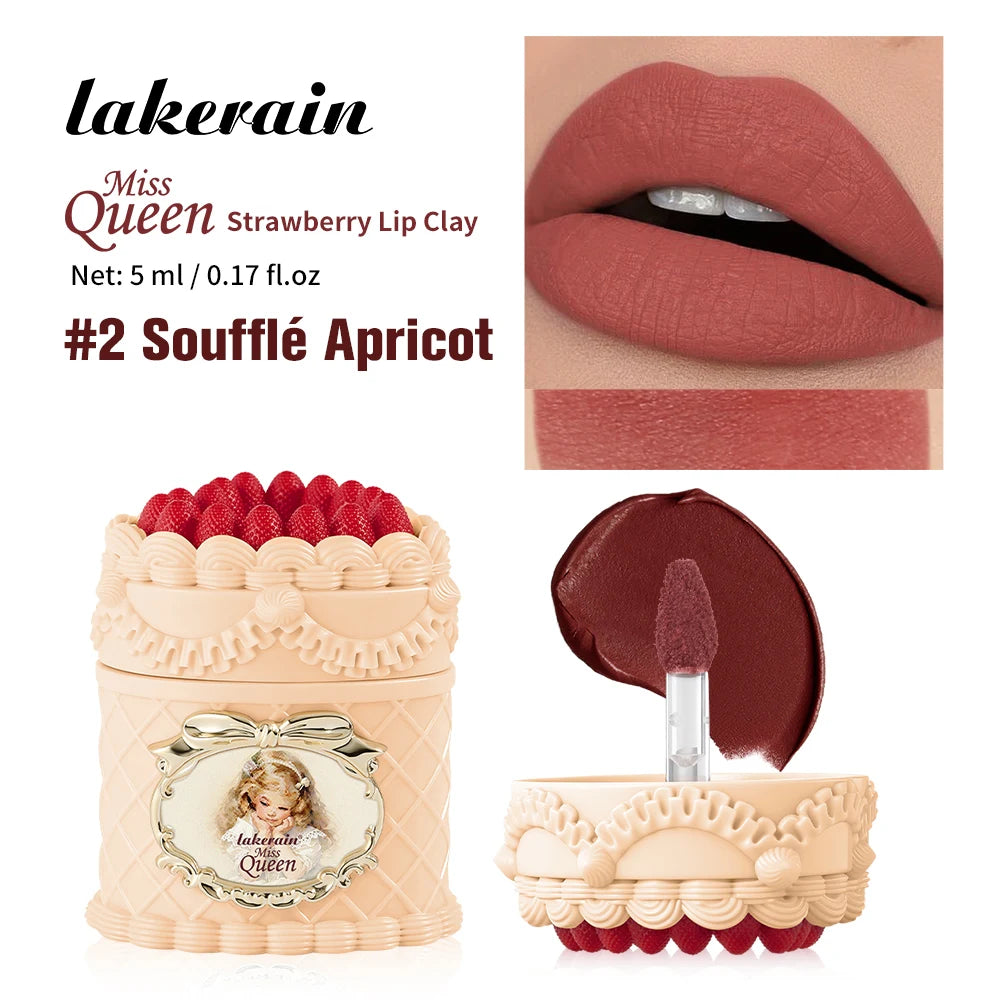 Strawberry Lip Clay Long Lasting Velvet Matte Finish - 24
