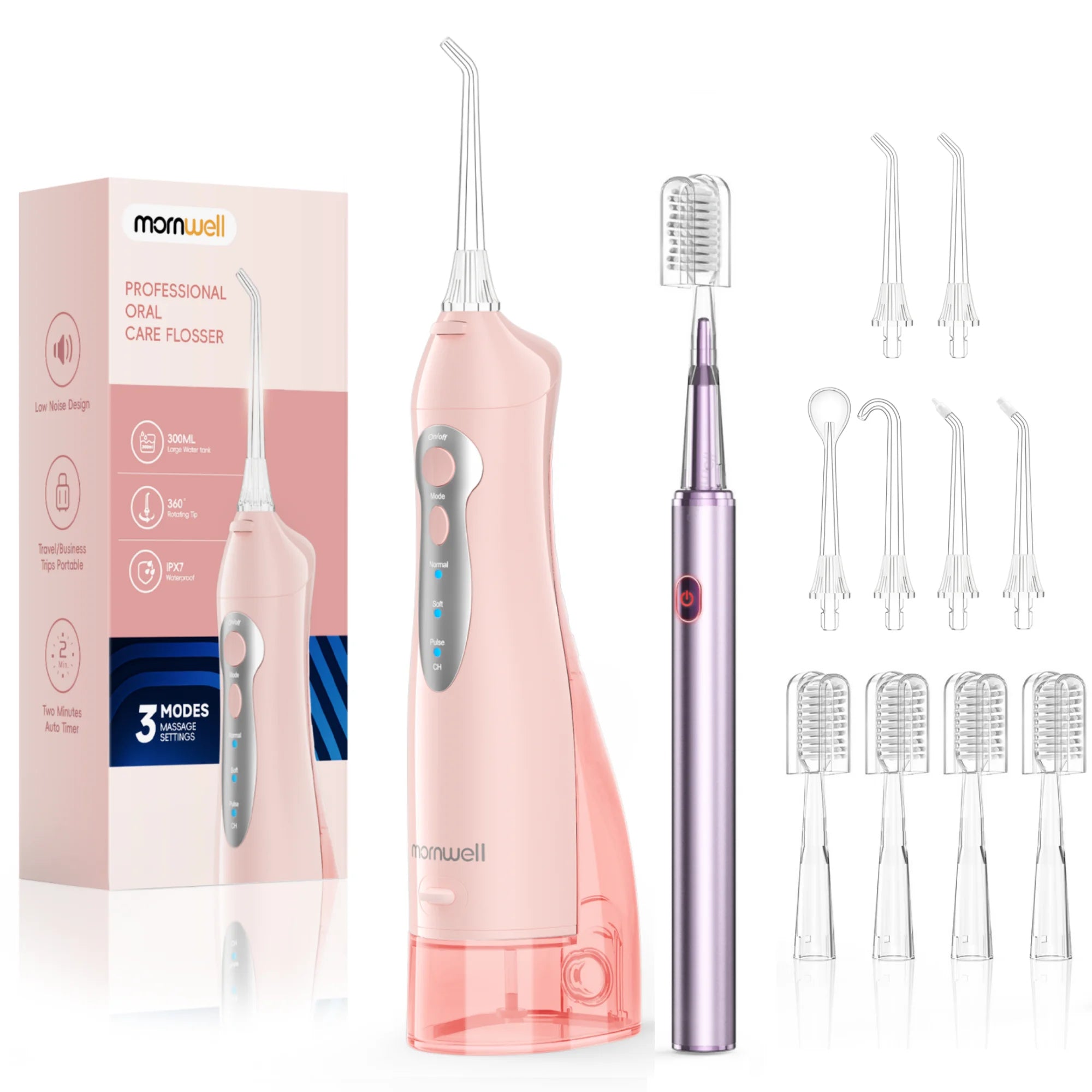 Water Flosser and Electric Toothbrush Set for Deep Oral Cleaning - 24