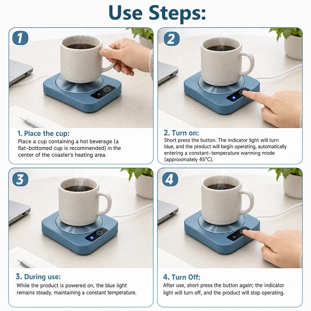 Electric Mug Warmer with Constant Temperature Control - 6