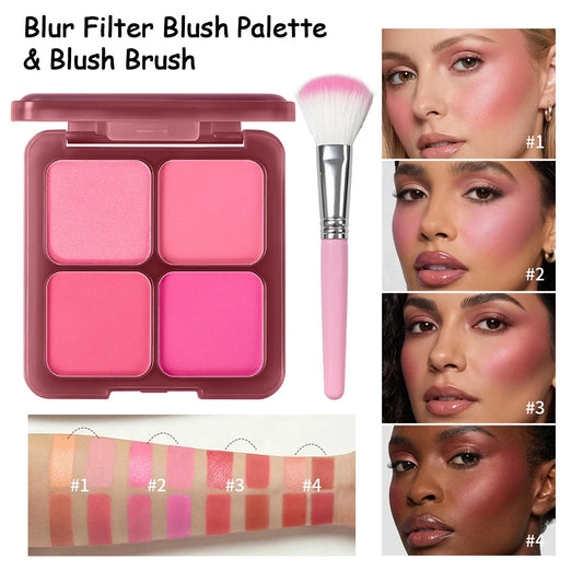 Blur Filter Blush Palette with Brush