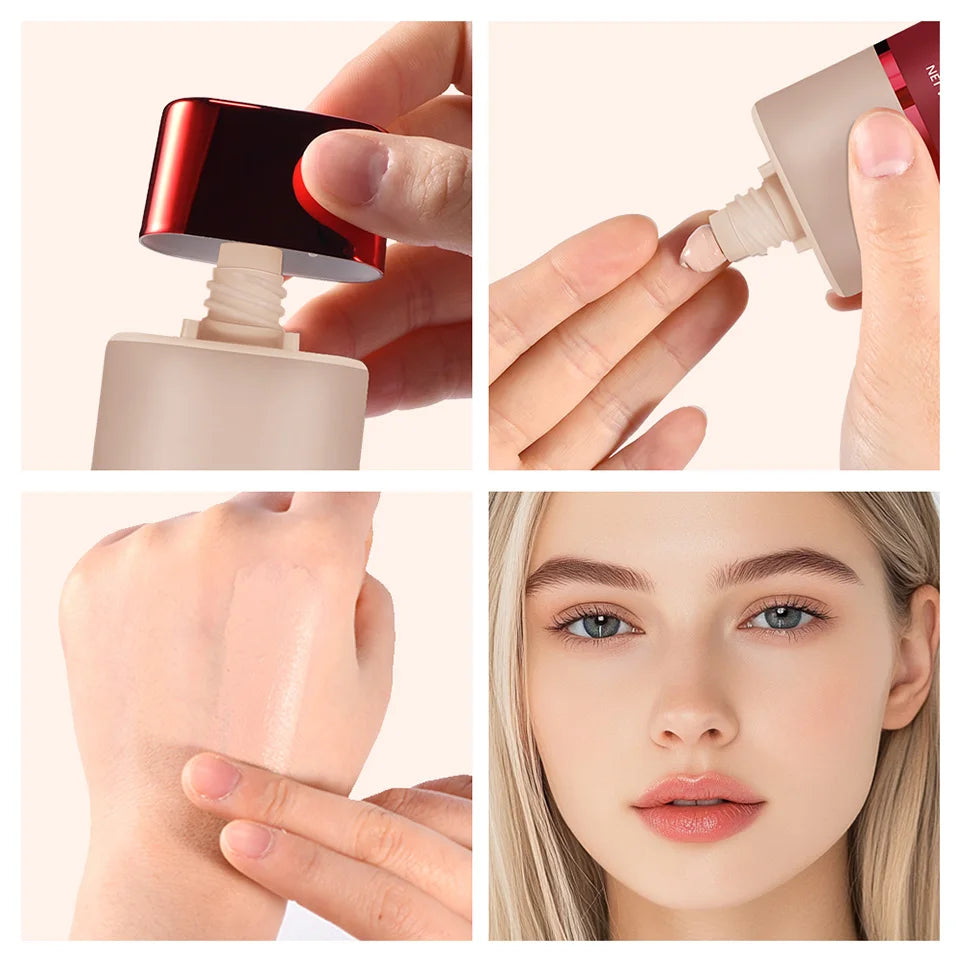 Liquid Foundation and Dual Brush Set for Smooth Matte Finish - 17