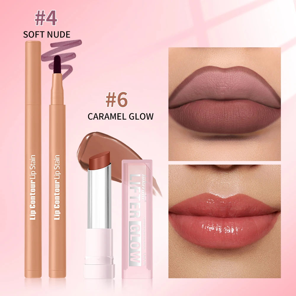 Lip Contour and Hydrating Balm Set for a Natural Look