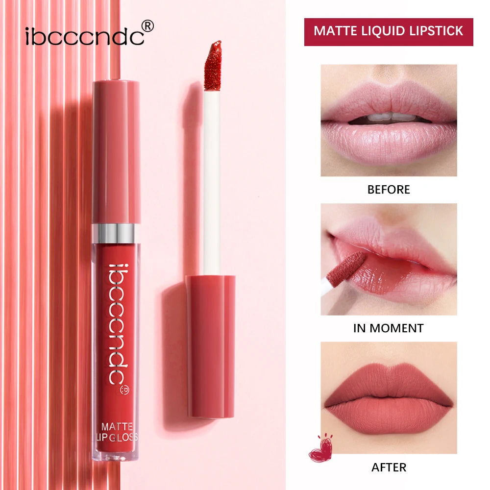 Matte Velvet Liquid Lipstick Long lasting waterproof wear - 2