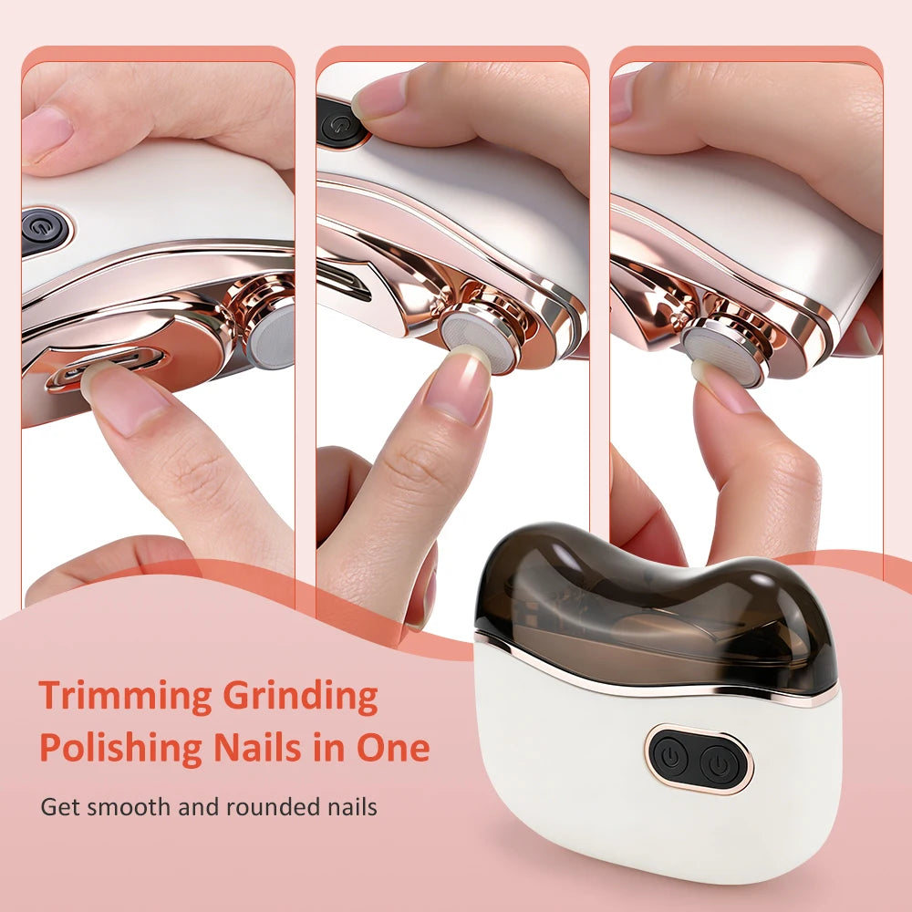 Electric Nail Clipper with LED Light for Precise Trimming