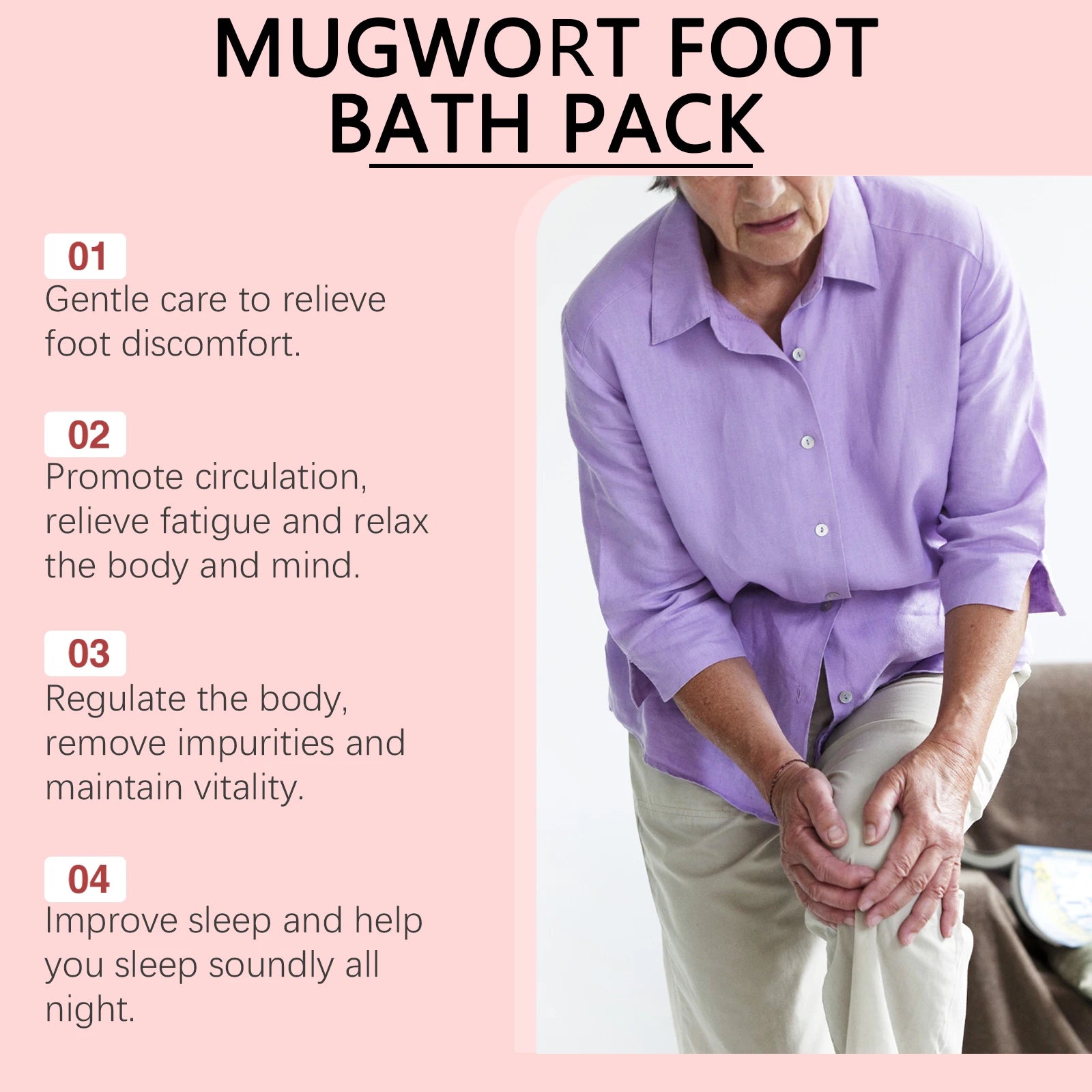 Mugwort Herbal Foot Bath Bags for Deep Relaxation - 9
