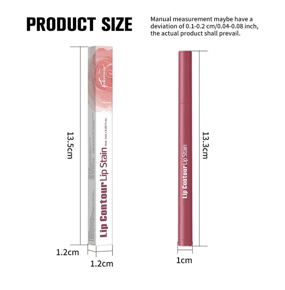 Dual Sided Lip Stain and Liner Pen for Long Lasting Matte Color
