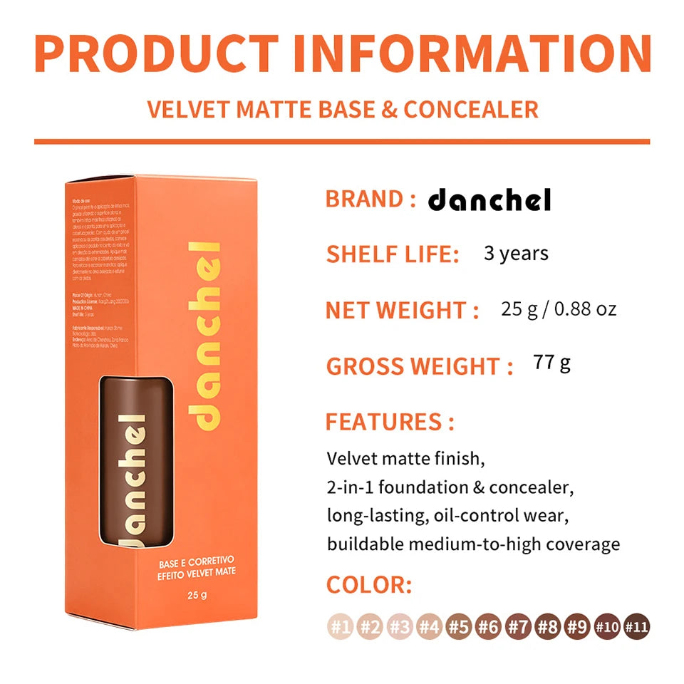 Liquid Foundation and Concealer for a Flawless Velvet Matte Finish