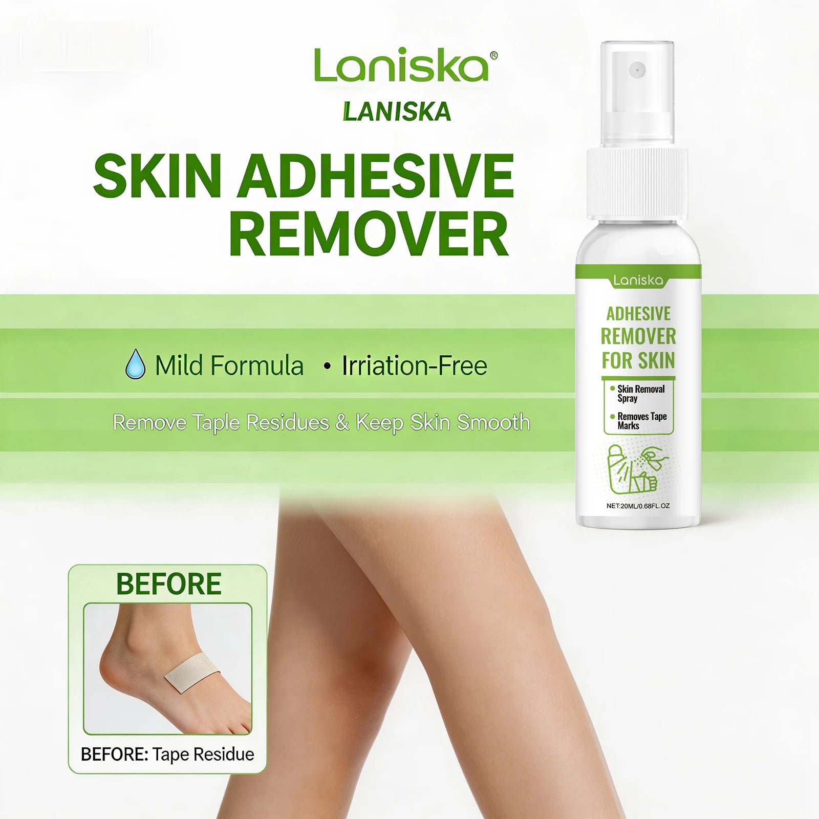 Adhesive Remover Spray for Skin Gentle Tape and Bandage Removal - 3