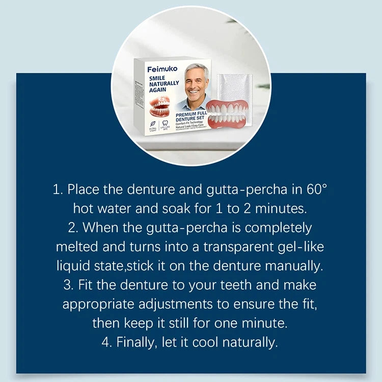 Full Set Natural Dentures for a Confident Smile - 6