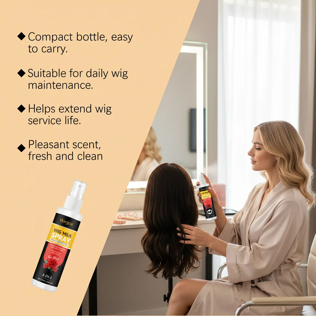 Rose Wig Conditioning Spray for Detangling and Softening