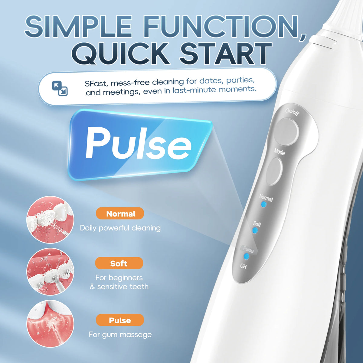 Water Flosser and Electric Toothbrush Set for Deep Oral Cleaning