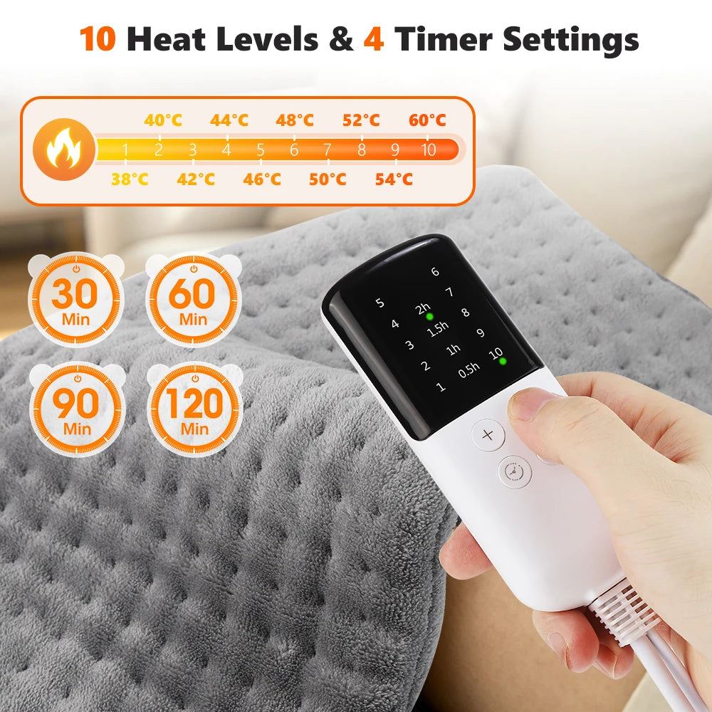 Electric Heating Pad with Adjustable Temperature Settings - 2