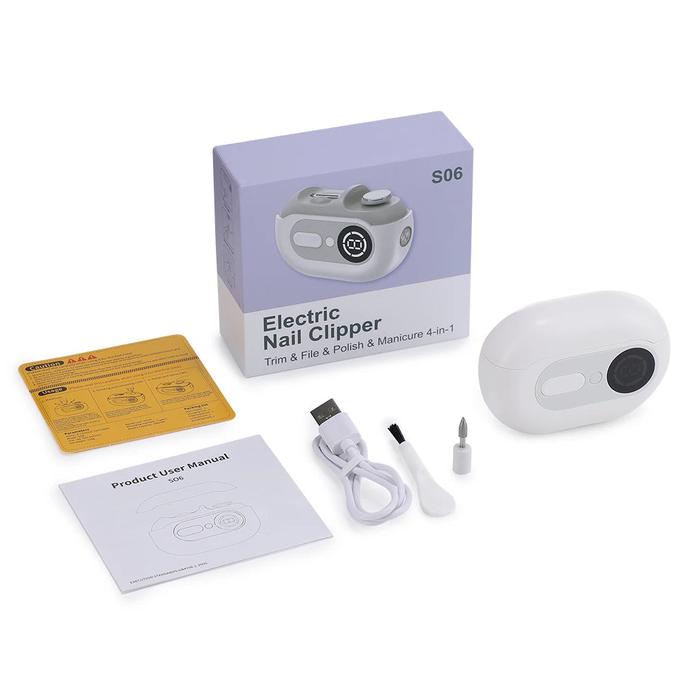 Electric Nail Clipper with Built in UV Lamp and Polisher