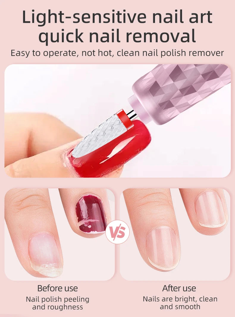 Electric Nail Drill Kit with Rechargeable Base - 9