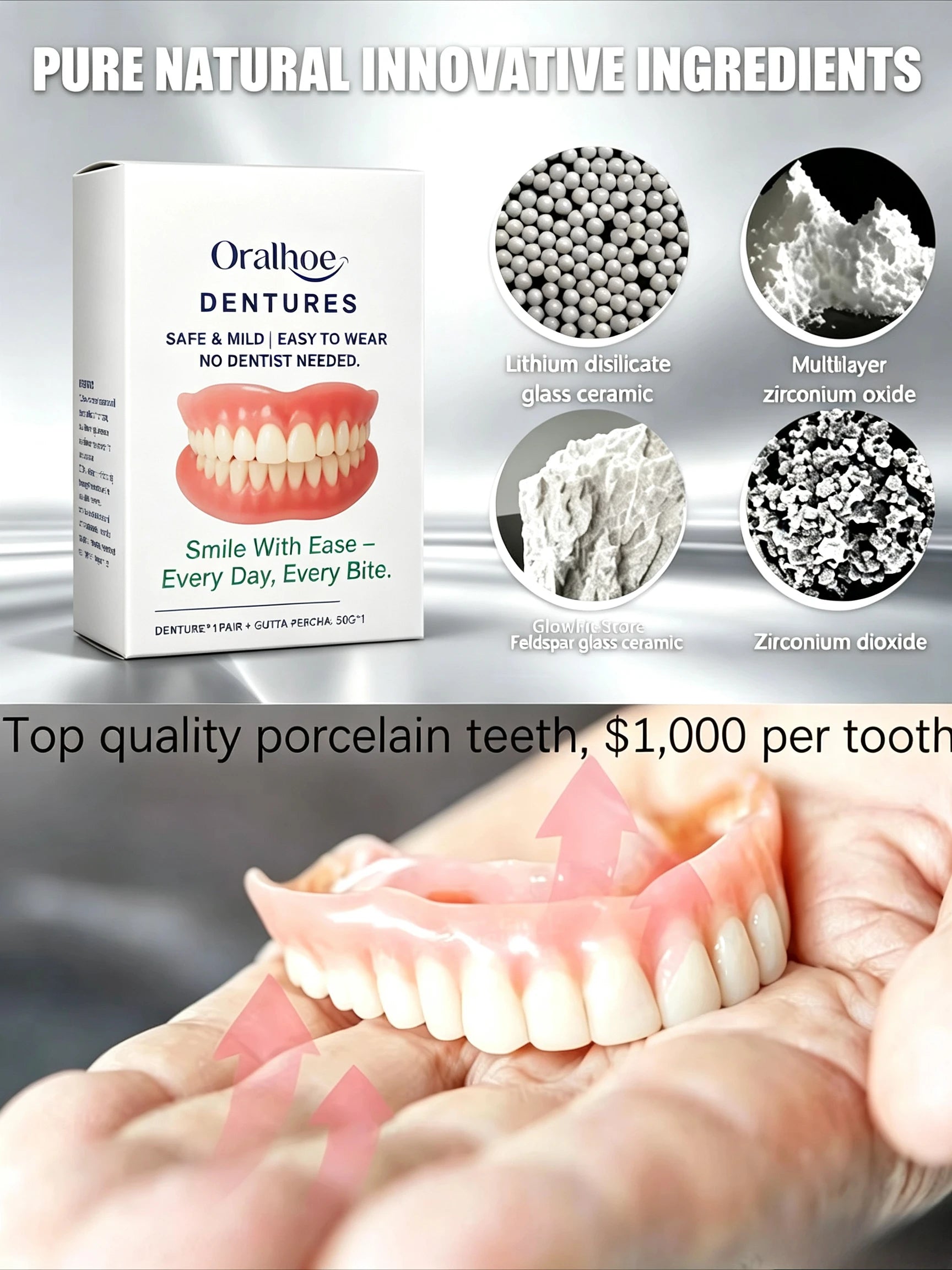 Adjustable Cosmetic Dentures for a Natural Looking Smile - 3
