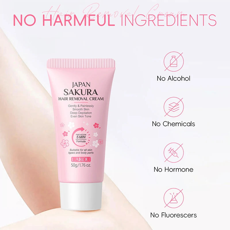 Hair Removal Cream Painless Skin Smoothing Formula