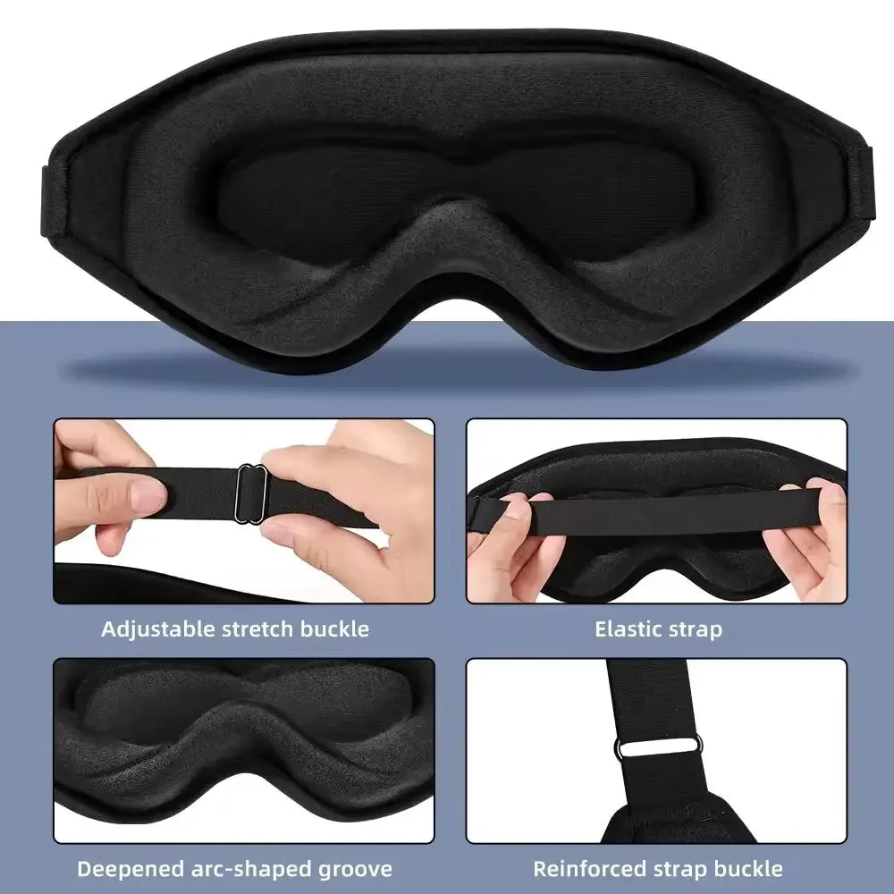 3D Memory Foam Sleep Mask with Light Blocking Design - 8