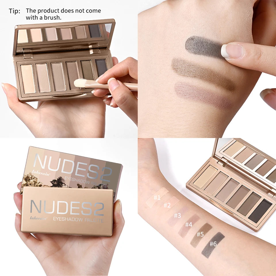 Eyeshadow Palette with Long Lasting Neutral Matte Shades - 16