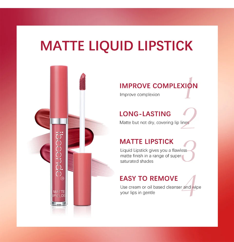 Matte Velvet Liquid Lipstick Long lasting waterproof wear - 15