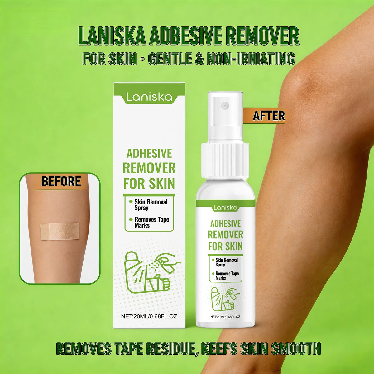 Adhesive Remover Spray for Skin Gentle Tape and Bandage Removal