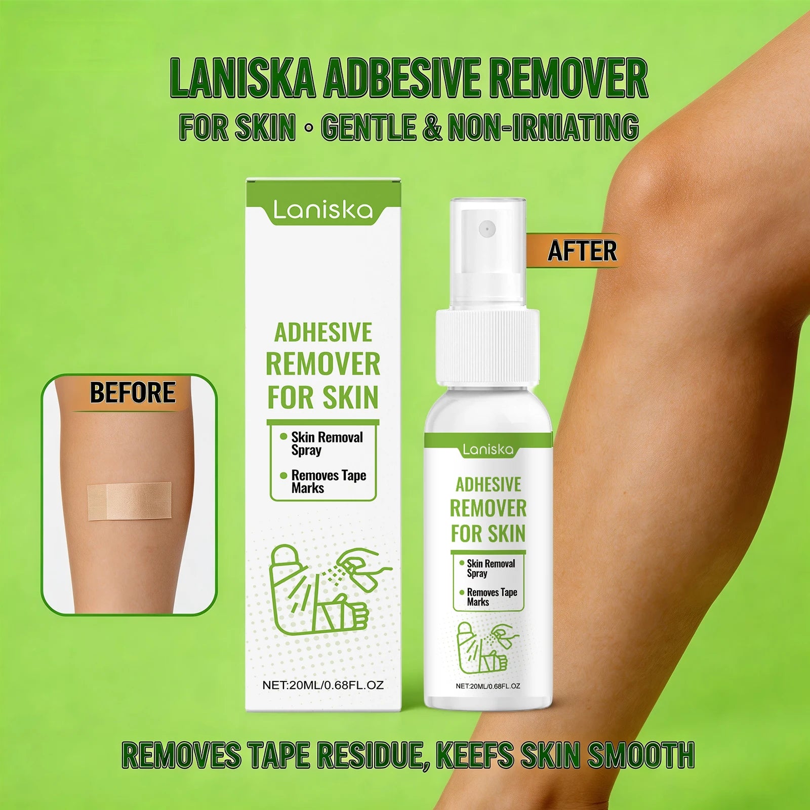 Adhesive Remover Spray for Skin Gentle Tape and Bandage Removal - 8