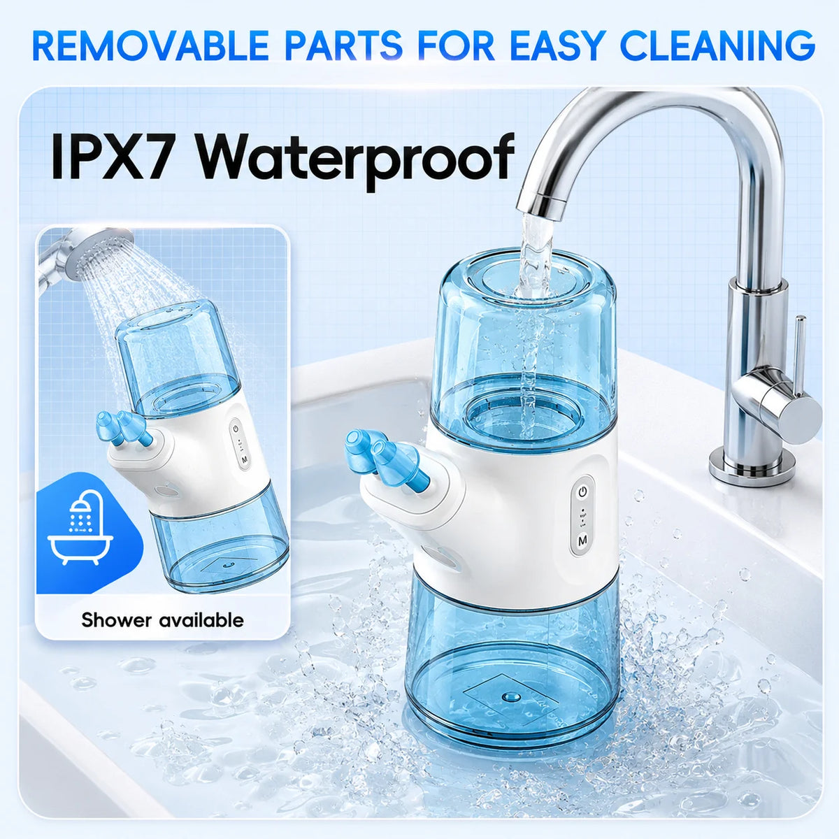 Electric Nasal Irrigator with Dual Water Tanks for Sinus Relief