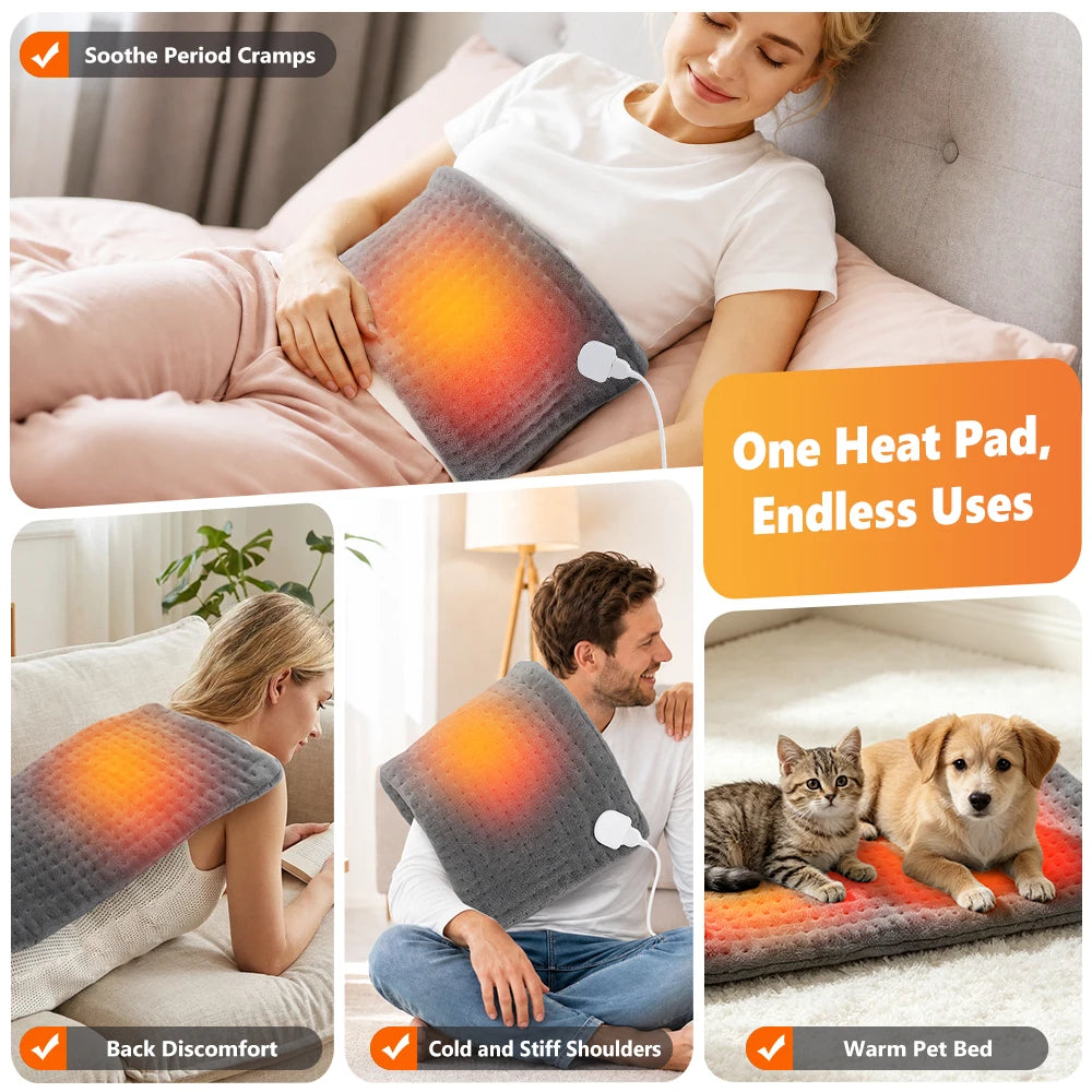 Electric Heating Pad with Adjustable Heat and Timer