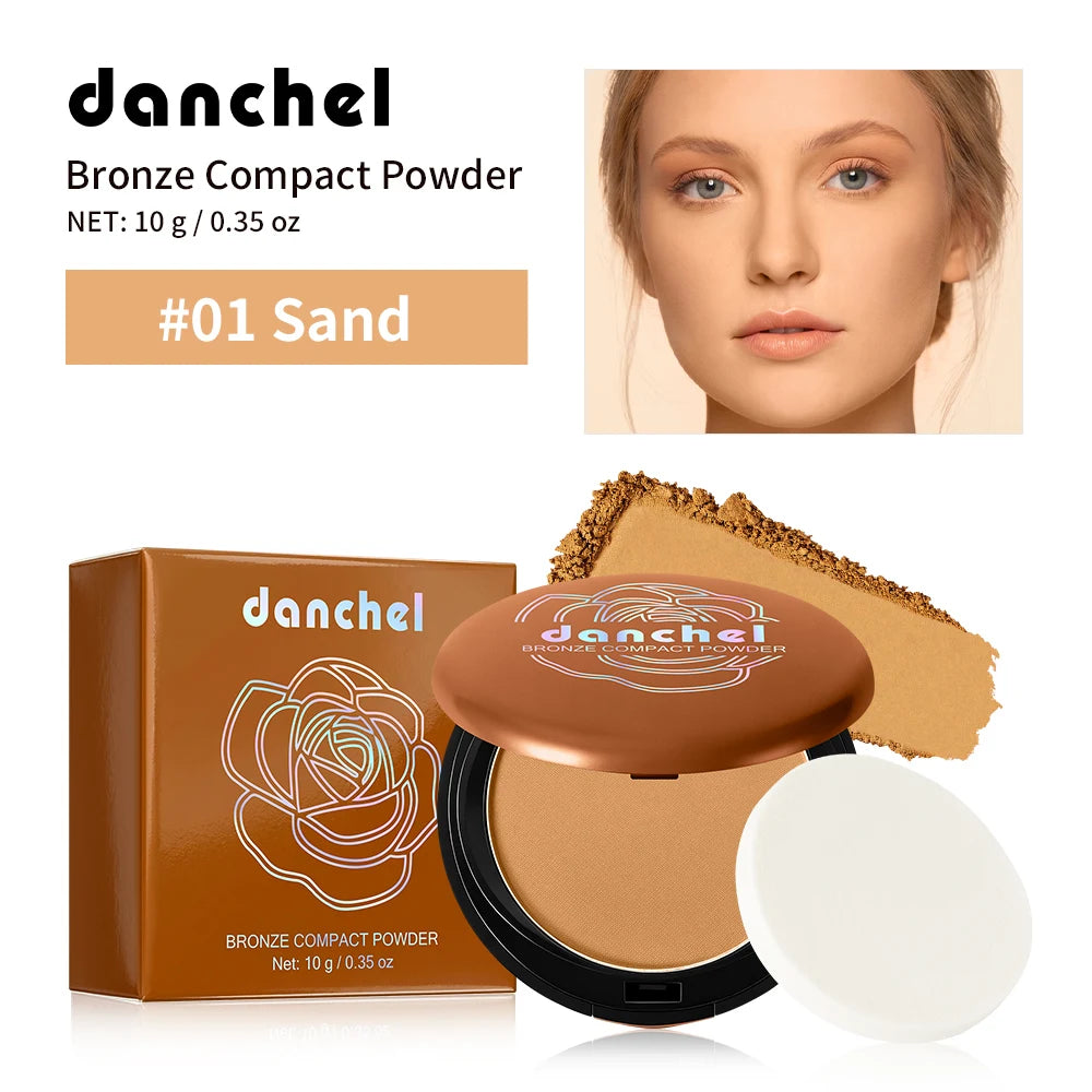 Matte Bronze Compact Powder for Flawless Buildable Coverage