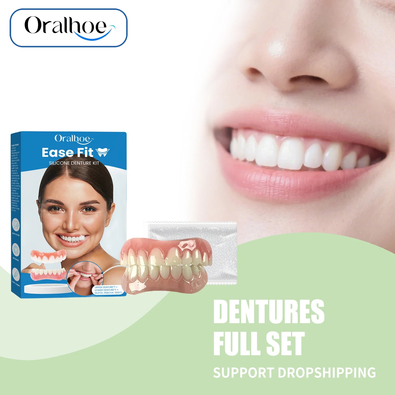 Silicone Denture Set for Natural Smile Improvement - 1