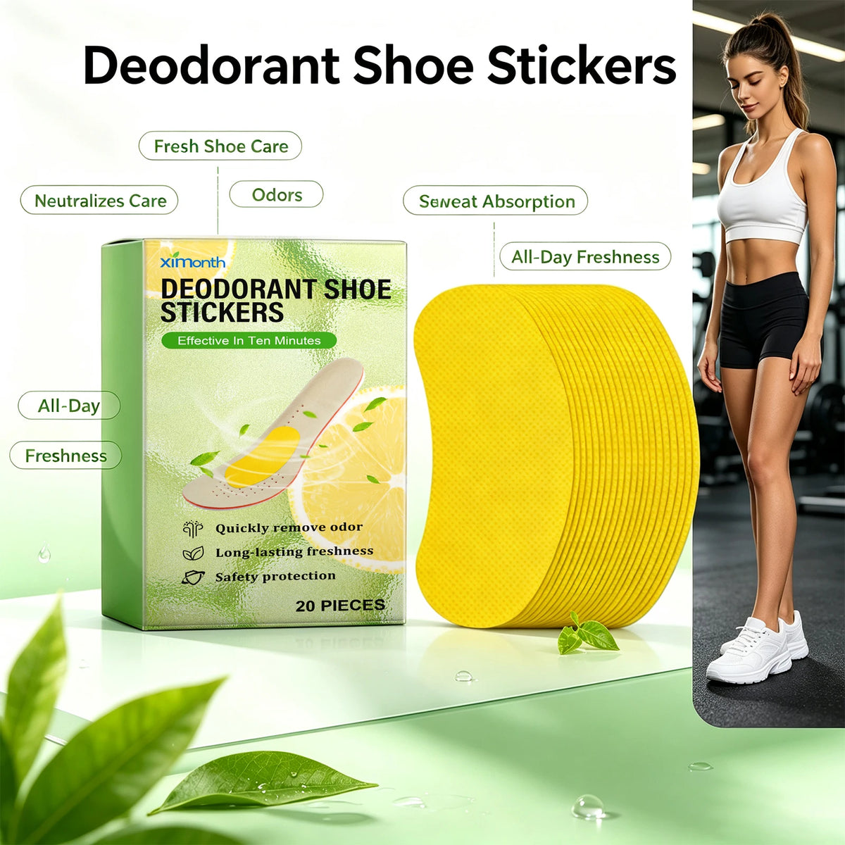 Deodorant Shoe Stickers for Long Lasting Freshness