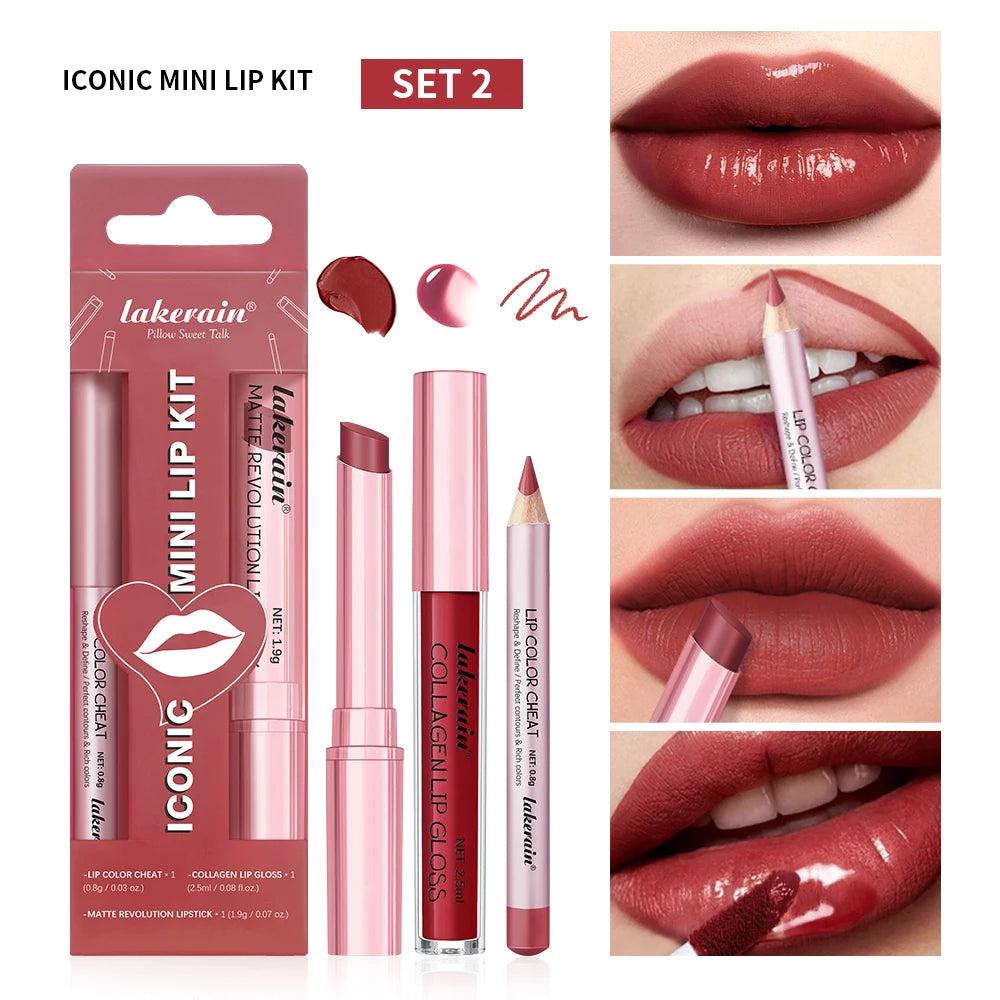 Iconic Mini Lip Kit with Long Lasting Matte Finish - 22