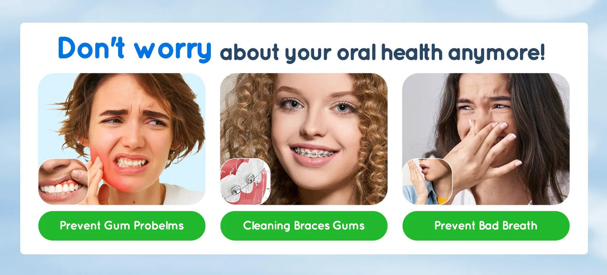Water Flosser and Electric Toothbrush Set for Deep Oral Cleaning