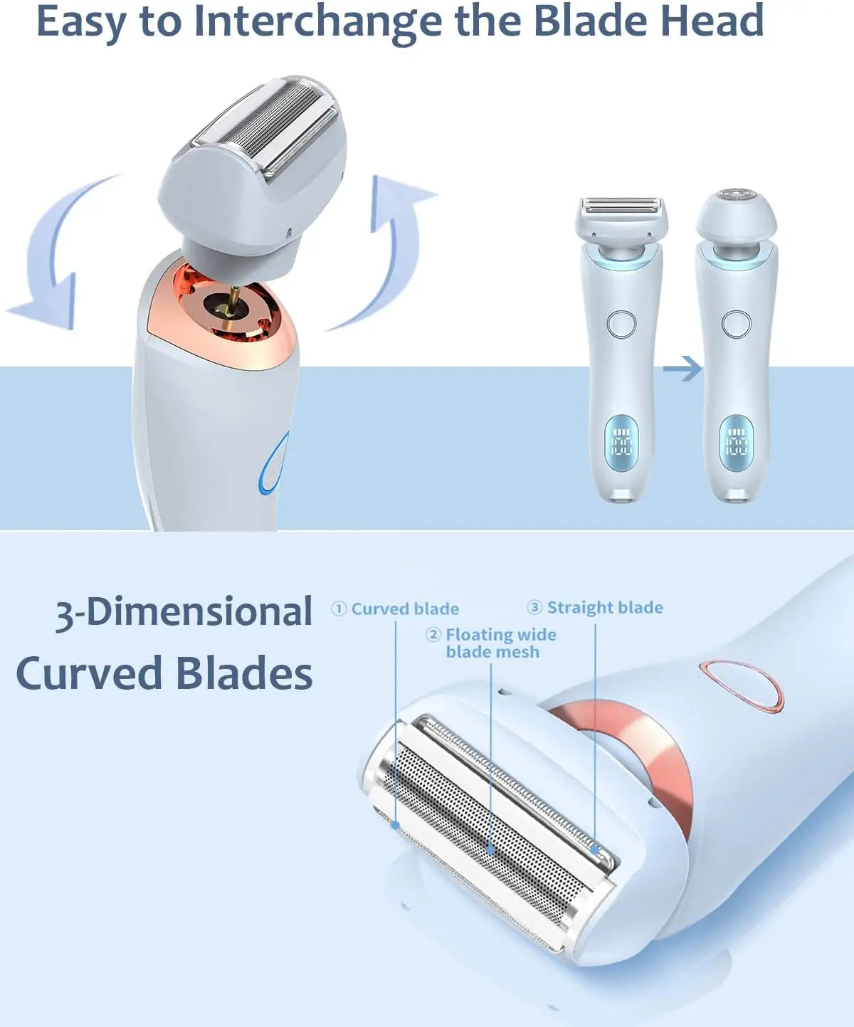 Electric Shaver for Women Painless Hair Removal