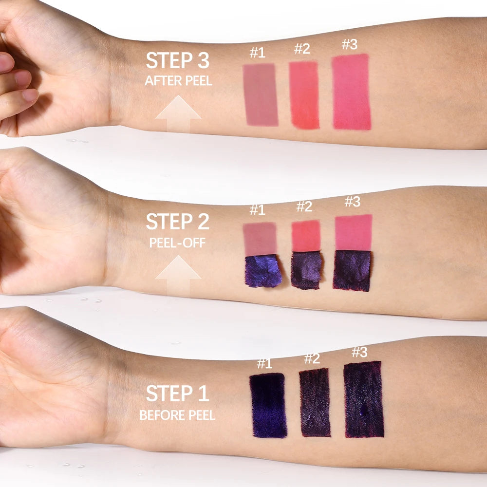 Peel Off Lip Stain Long Lasting Waterproof Color - 4