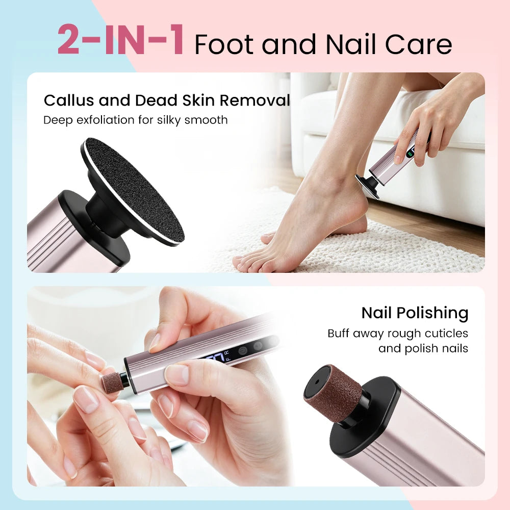 Electric Foot Callus Remover with Adjustable Speed Settings