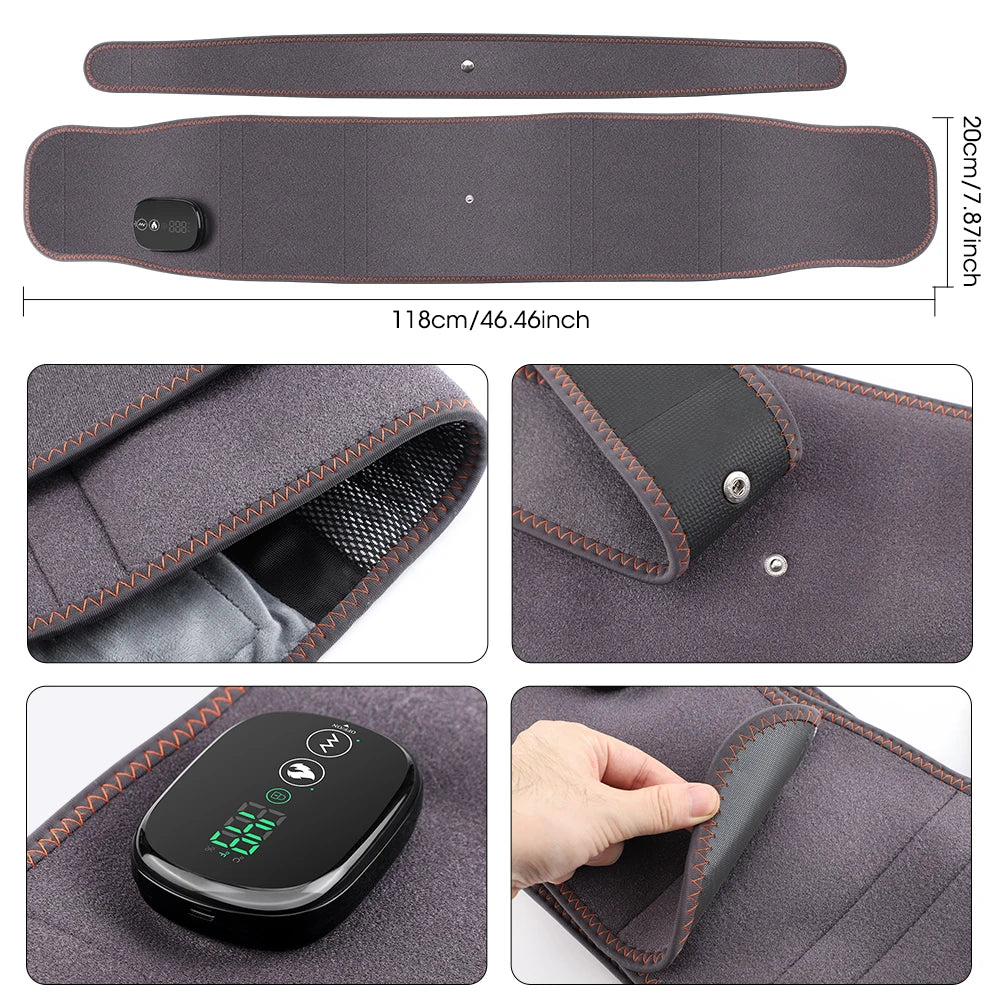 Cordless Heated Waist Massager with Red Light Therapy - 14