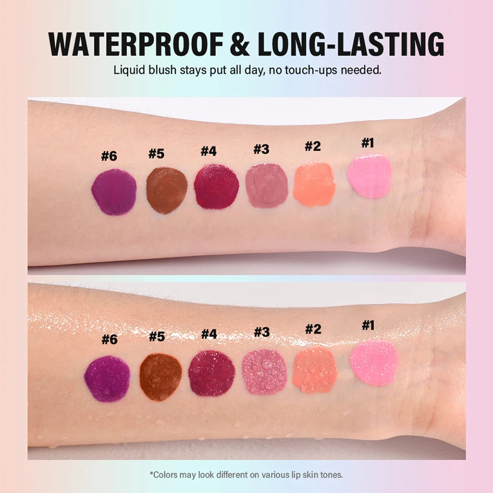 Liquid Blush Stick with Sponge Tip for Long Lasting Natural Glow - 12