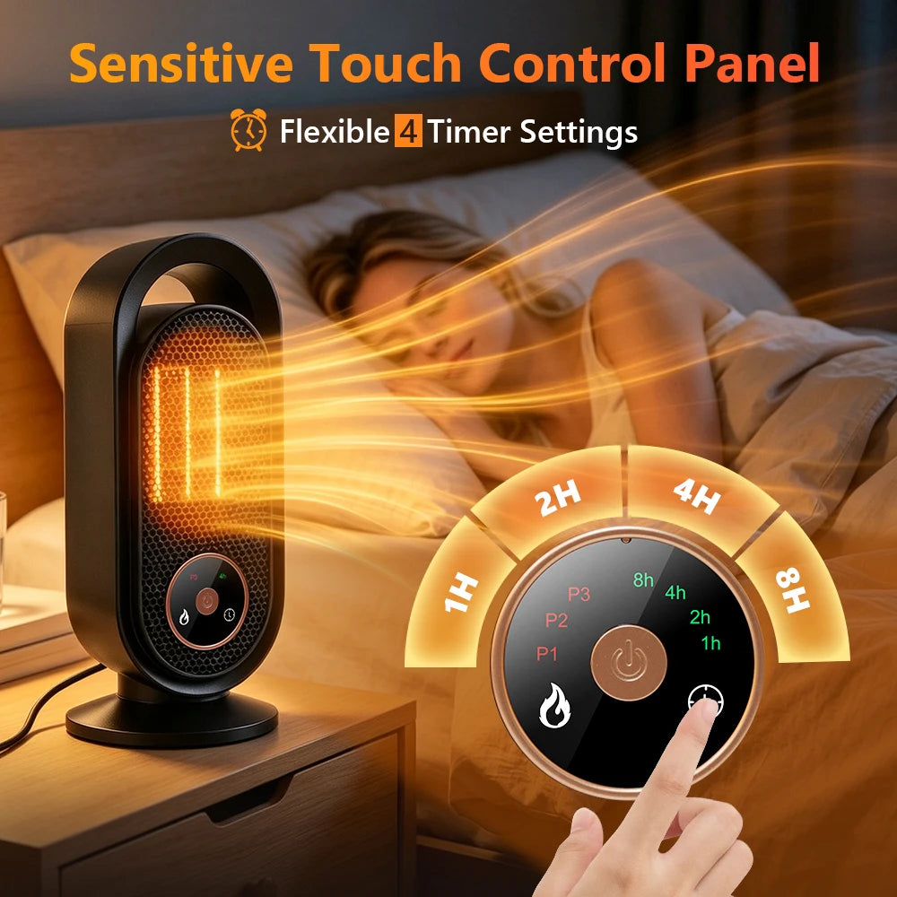Portable Ceramic Space Heater with Fast Heating