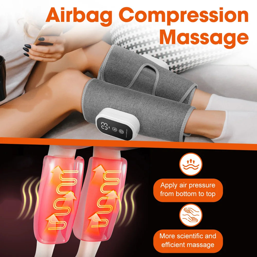 Wireless Air Compression Leg Massager with Adjustable Modes - 3