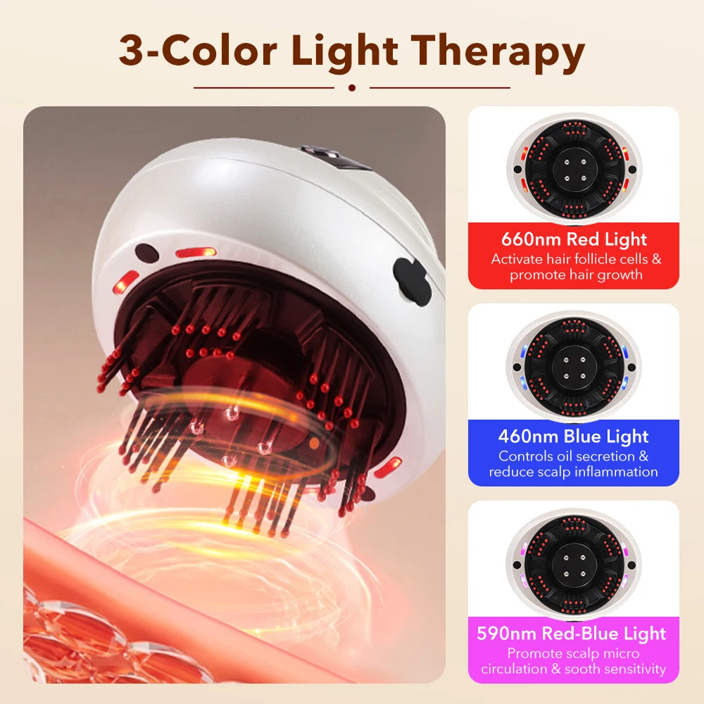Electric Scalp Massager with Mist and Light Therapy