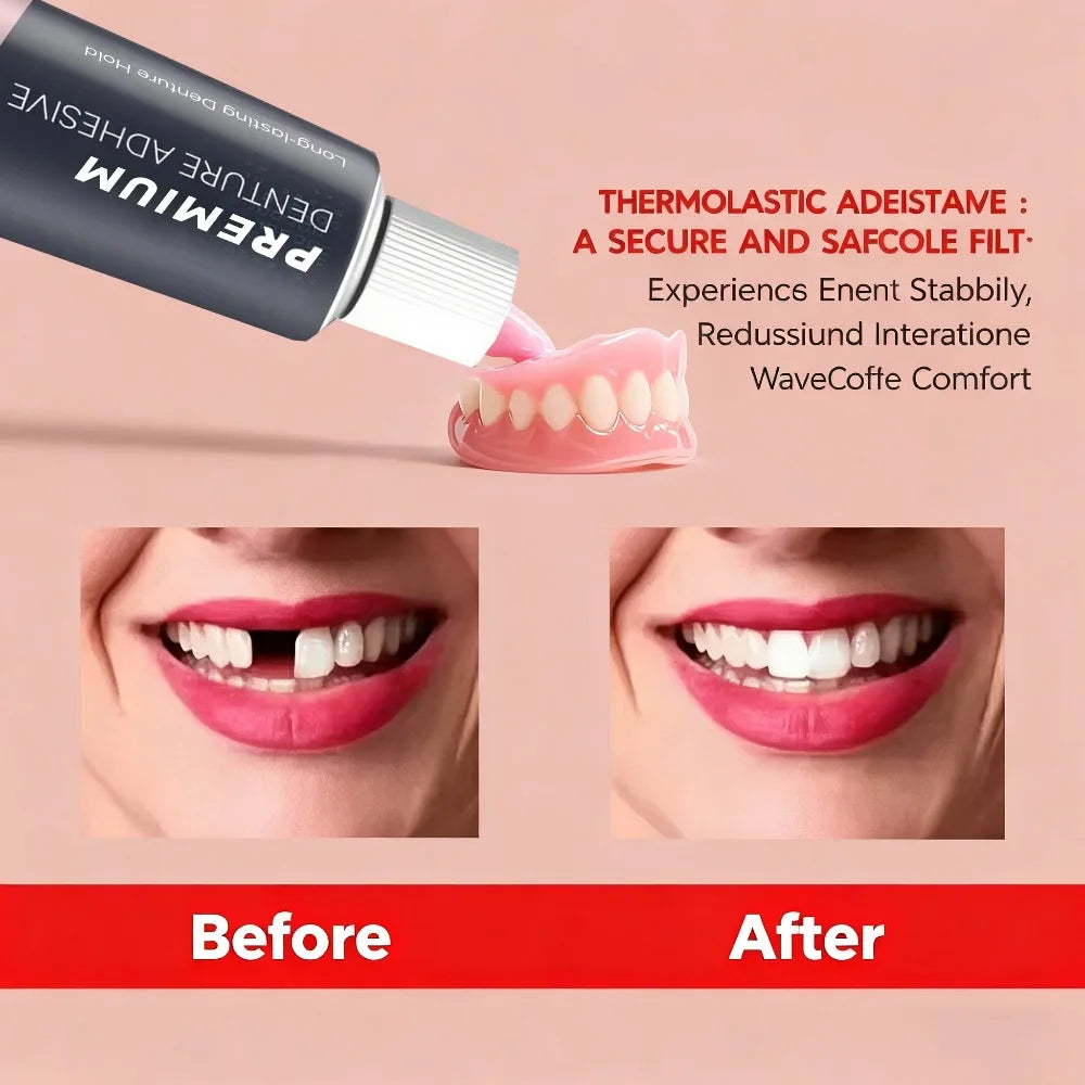 Denture Adhesive Gel Long Lasting Strong Grip - 2