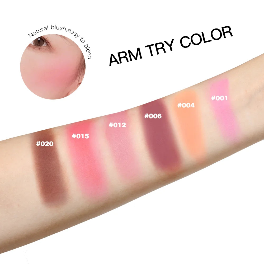 Embossed Matte Blush Palette with Natural Finish