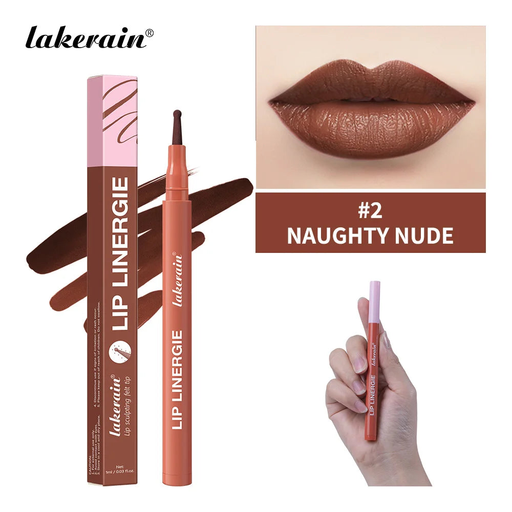 Dual Sided Lip Stain and Liner Pen for Long Lasting Matte Color - 32