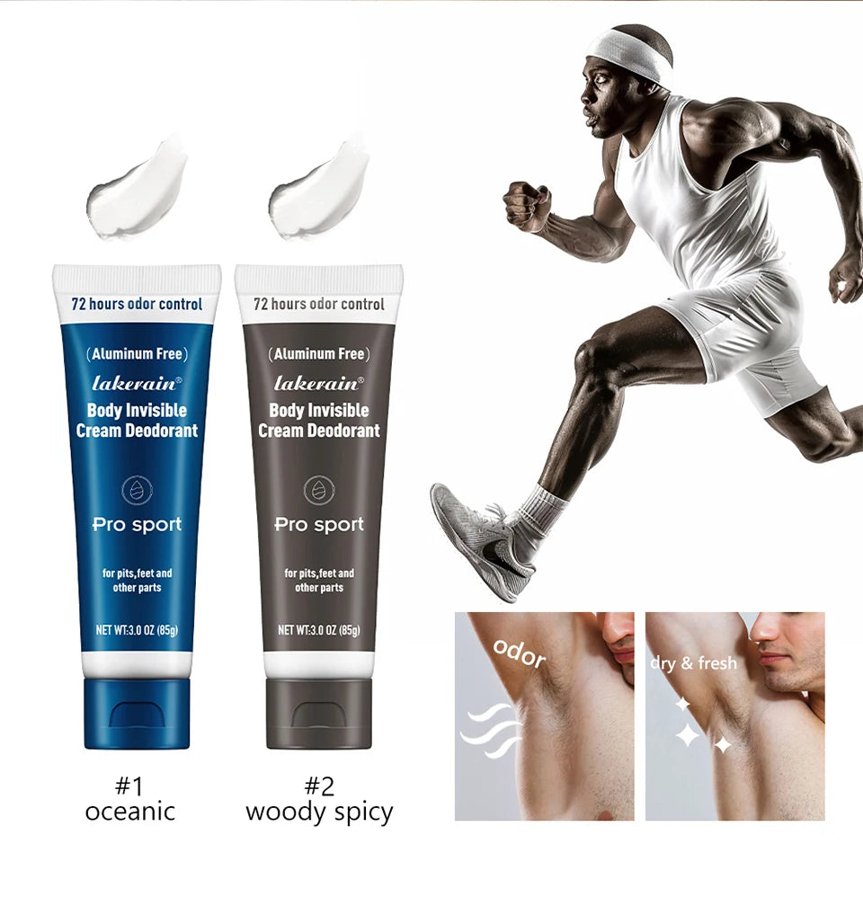 Body Invisible Cream Deodorant for Long Lasting Odor Protection